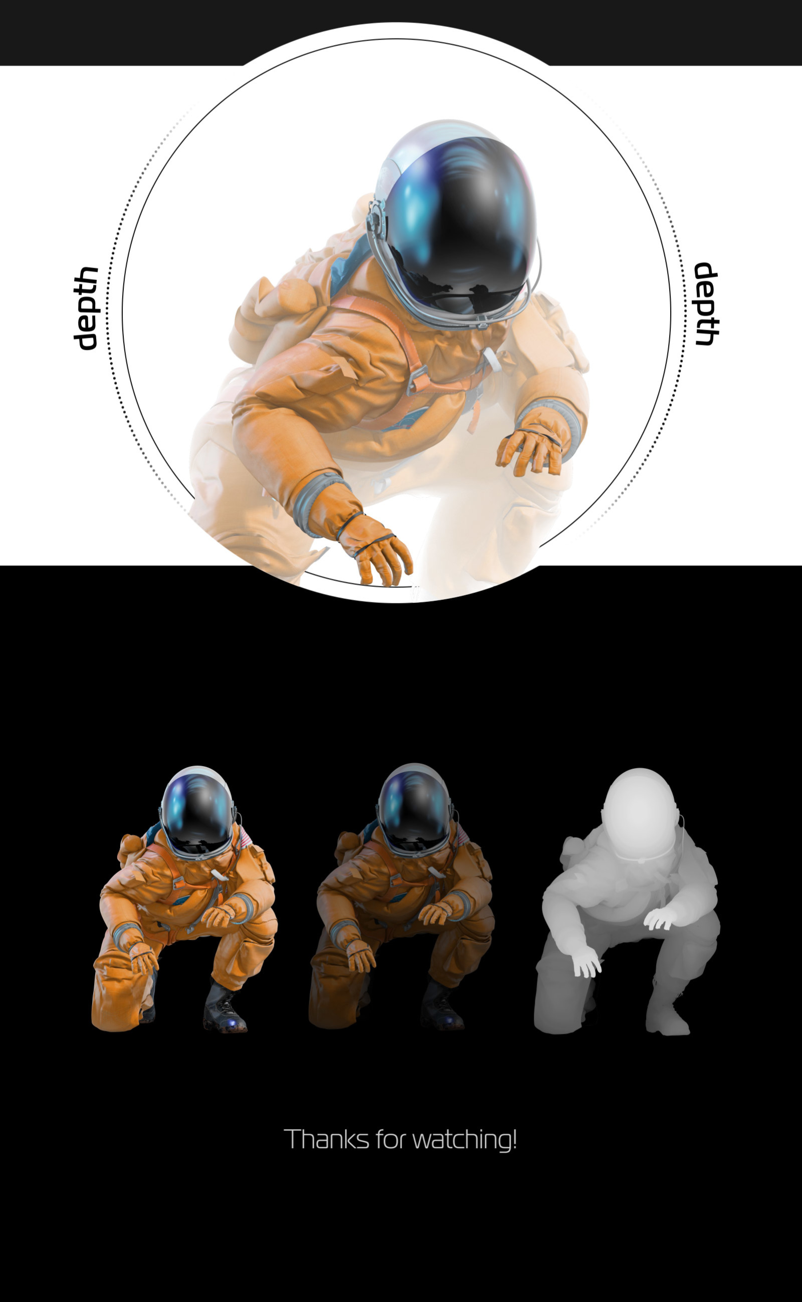 PSD Mockup 3D model NASA Astronaut #44