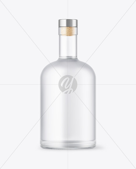 Frosted Glass Vodka Bottle Mockup Frosted Glass Vodka Bottle Mockup