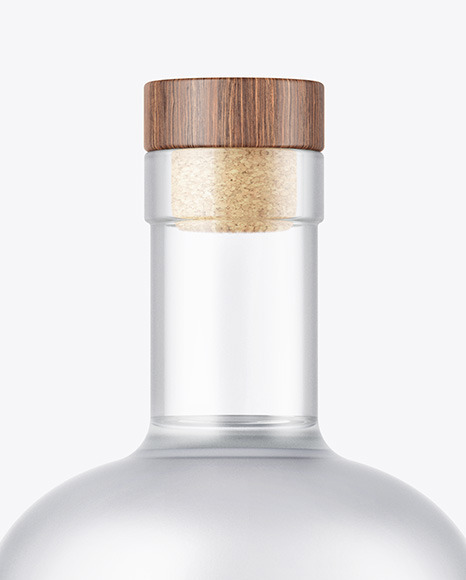 Frosted Glass Vodka Bottle Mockup Frosted Glass Vodka Bottle Mockup