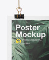 A4 Matte Poster w/ Pins Mockup