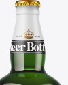 Green Glass Beer Bottle Mockup