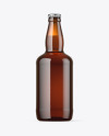 Amber Glass Beer Bottle Mockup