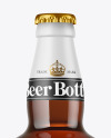 Amber Glass Beer Bottle Mockup