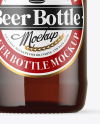 Amber Glass Beer Bottle Mockup