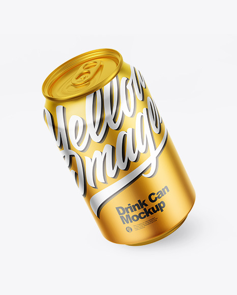 Matte Metallic Drink Can Mockup