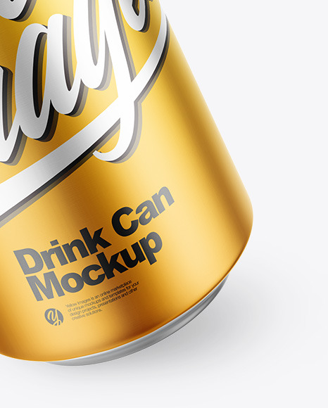 Matte Metallic Drink Can Mockup