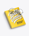 Matte Notebook with Glasses Mockup