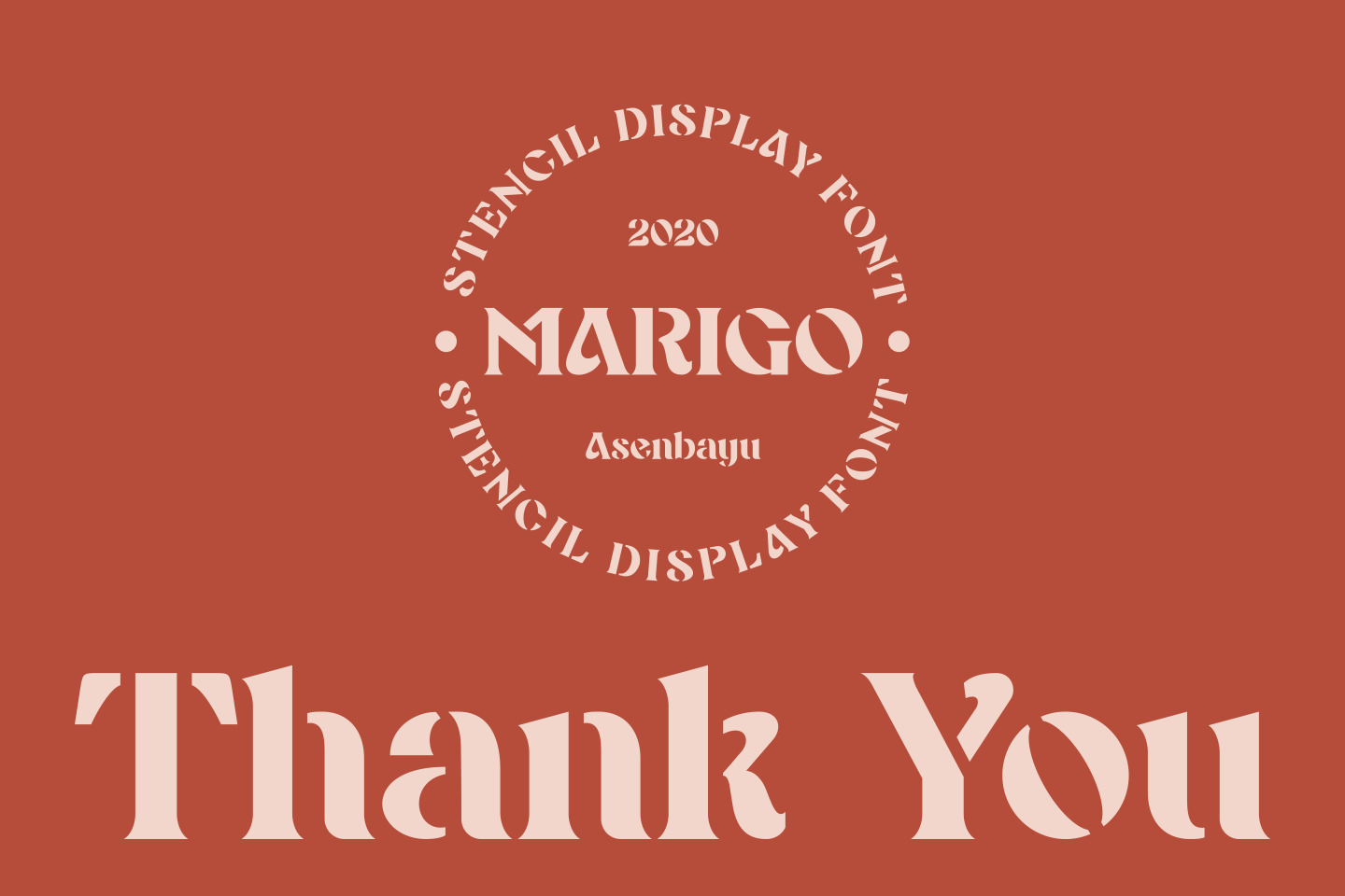 Marigo - Stencil Display Font