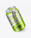 Glossy Metallic Drink Can Mockup