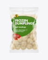 Matte Plastic Bag With Dumplings Mockup