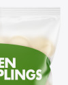 Matte Plastic Bag With Dumplings Mockup