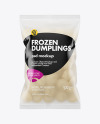 Frosted Plastic Bag With Dumplings Mockup