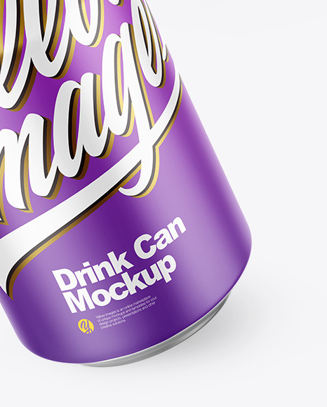 Matte Drink Can Mockup