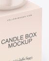 Paper Box W/ Glossy Candle Mockup