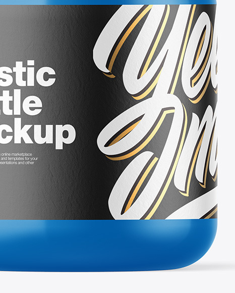 Glossy Bottle w/ Metallic Cap Mockup