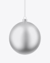 Matte Metallic Christmas Ball Mockup