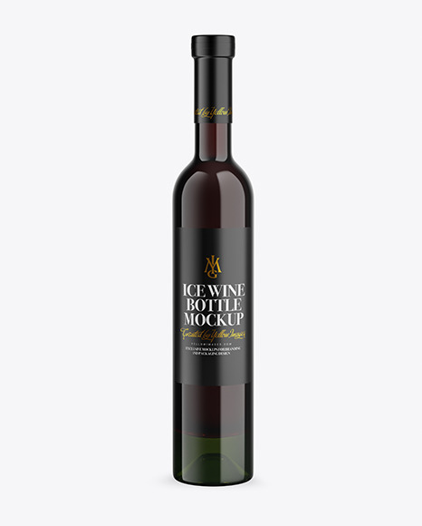 Green Glass Red Wine Bottle Mockup