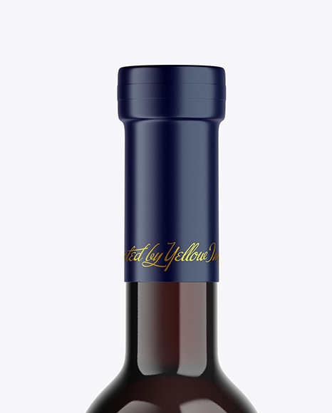 Green Glass Red Wine Bottle Mockup