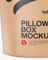 Kraft Paper Pillow Box Mockup