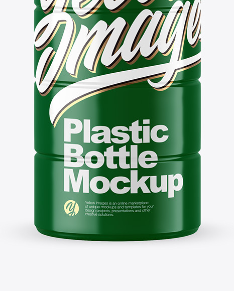 Glossy Plastic Bottle Mockup