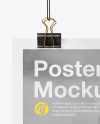 Crumpled Poster A4 w/ Pins Mockup