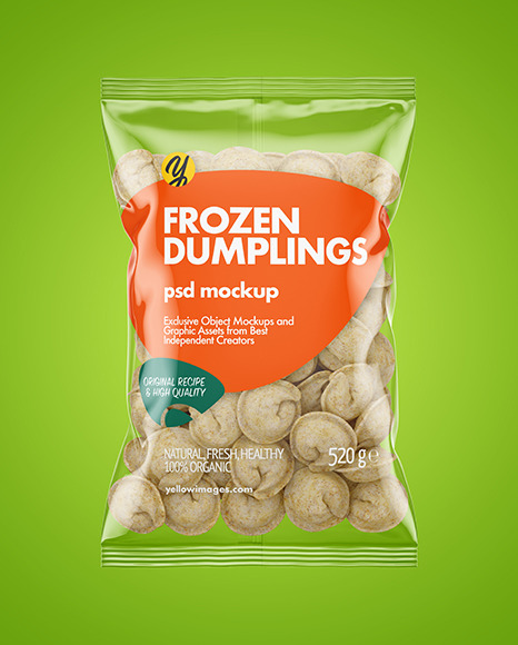 Plastic Bag With Dumplings Mockup