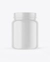 Glossy Plastic Protein Jar Mockup