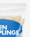 Matte Plastic Bag With Dumplings Mockup