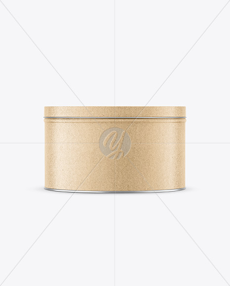 Kraft Round Tin Box Mockup