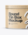 Kraft Round Tin Box Mockup