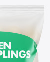 Frosted Plastic Bag With Dumplings Mockup