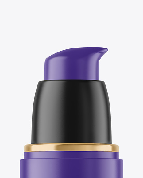 Matte Cosmetic Bottle with Pump Mockup