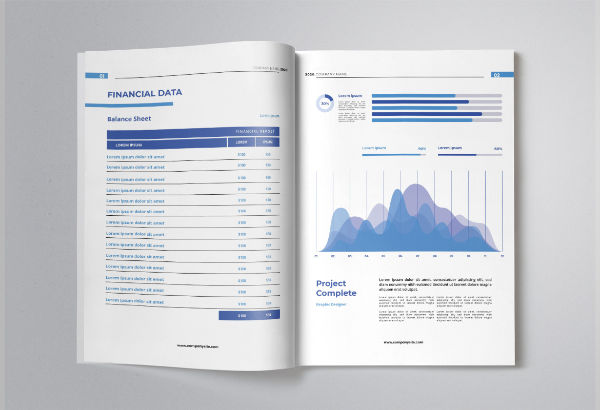 Business Company Annual Report Indesign Template