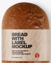 Loaf Of Rye Bread with Label Mockup