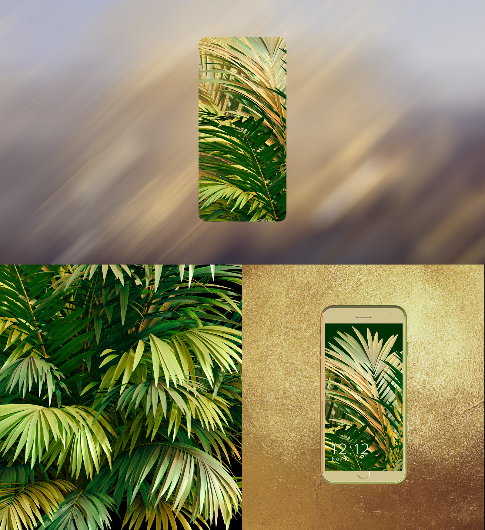 GOLD plants & stones collection #06 GOLD plants & stones collection #06