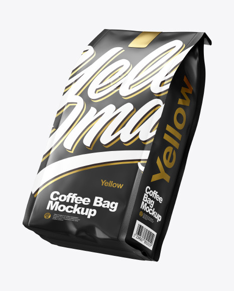 Two Matte Coffee Bag Packaging Mockup