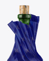 Wine Bottle in Matte Paper Wrap Mockup