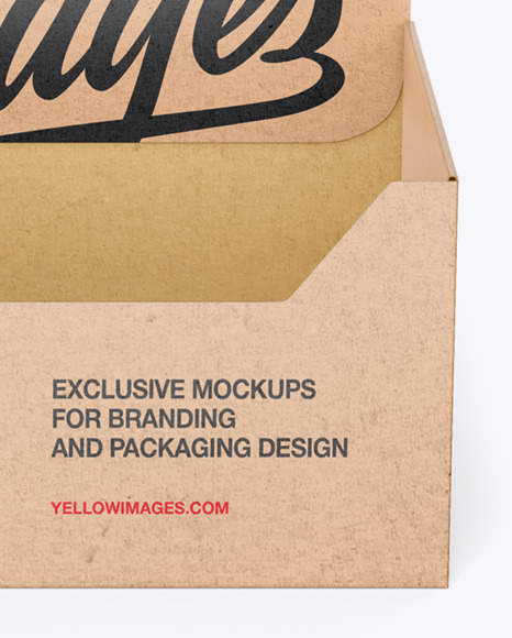 Kraft Empty Display Box Mockup