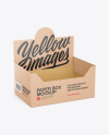 Empty Kraft Display Box Mockup - Half Side View