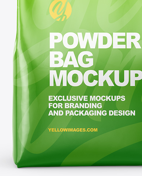 Glossy Powder Bag Mockup