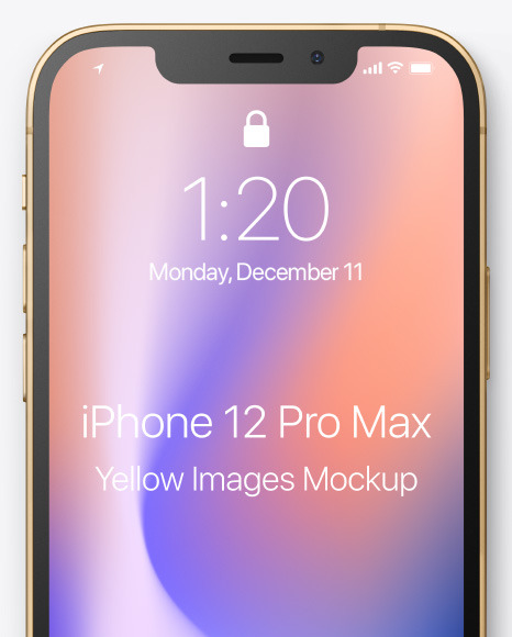 Apple iPhone 12 Pro Max Gold Mockup