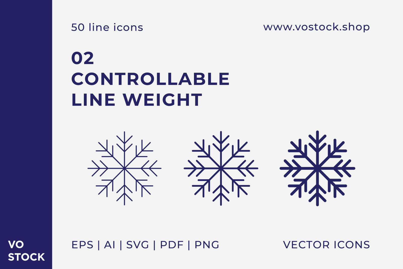 50 Snowflakes Icons