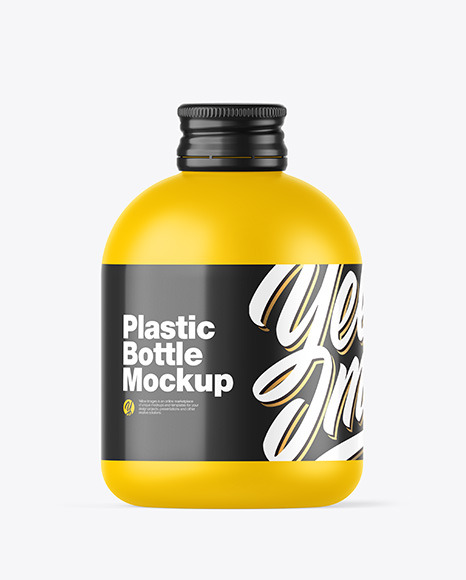 Matte Bottle w/ Metallic Cap Mockup