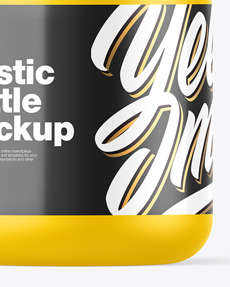 Matte Bottle w/ Metallic Cap Mockup