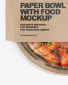 Paper Bowl with Food Mockup