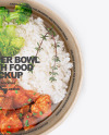 Paper Bowl with Food Mockup