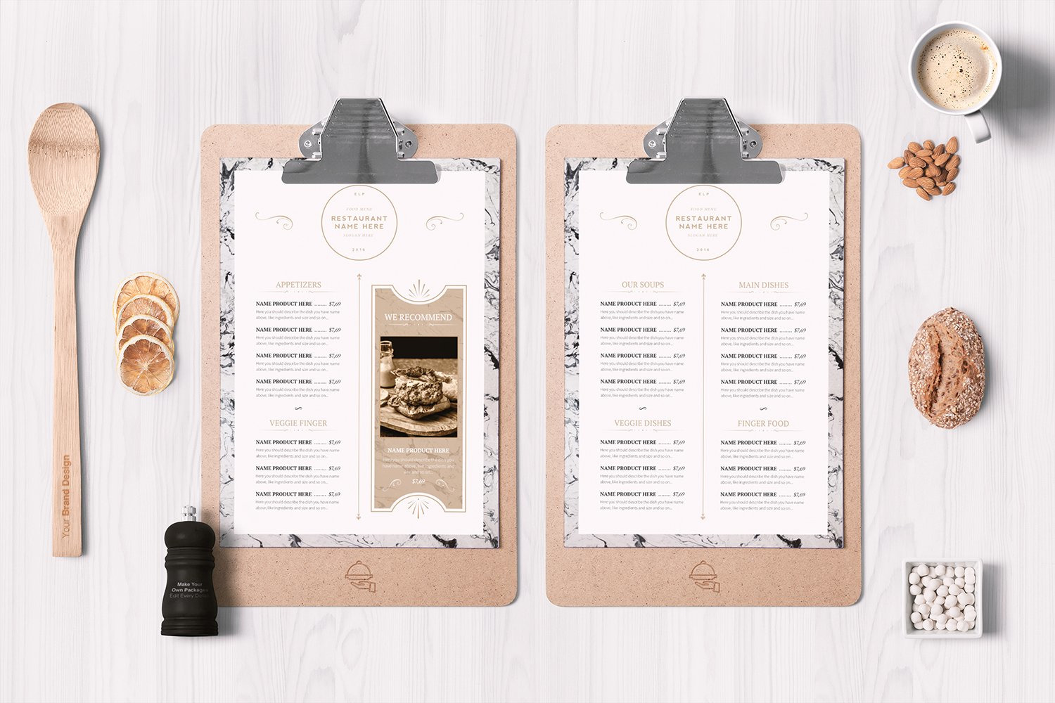 Classy Food Menu 7 Templates