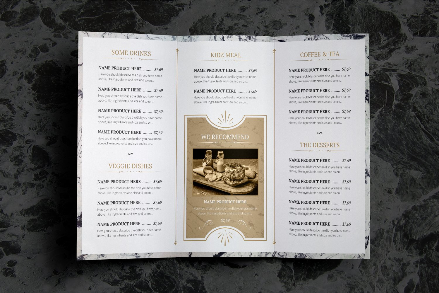 Classy Food Menu 7 Templates