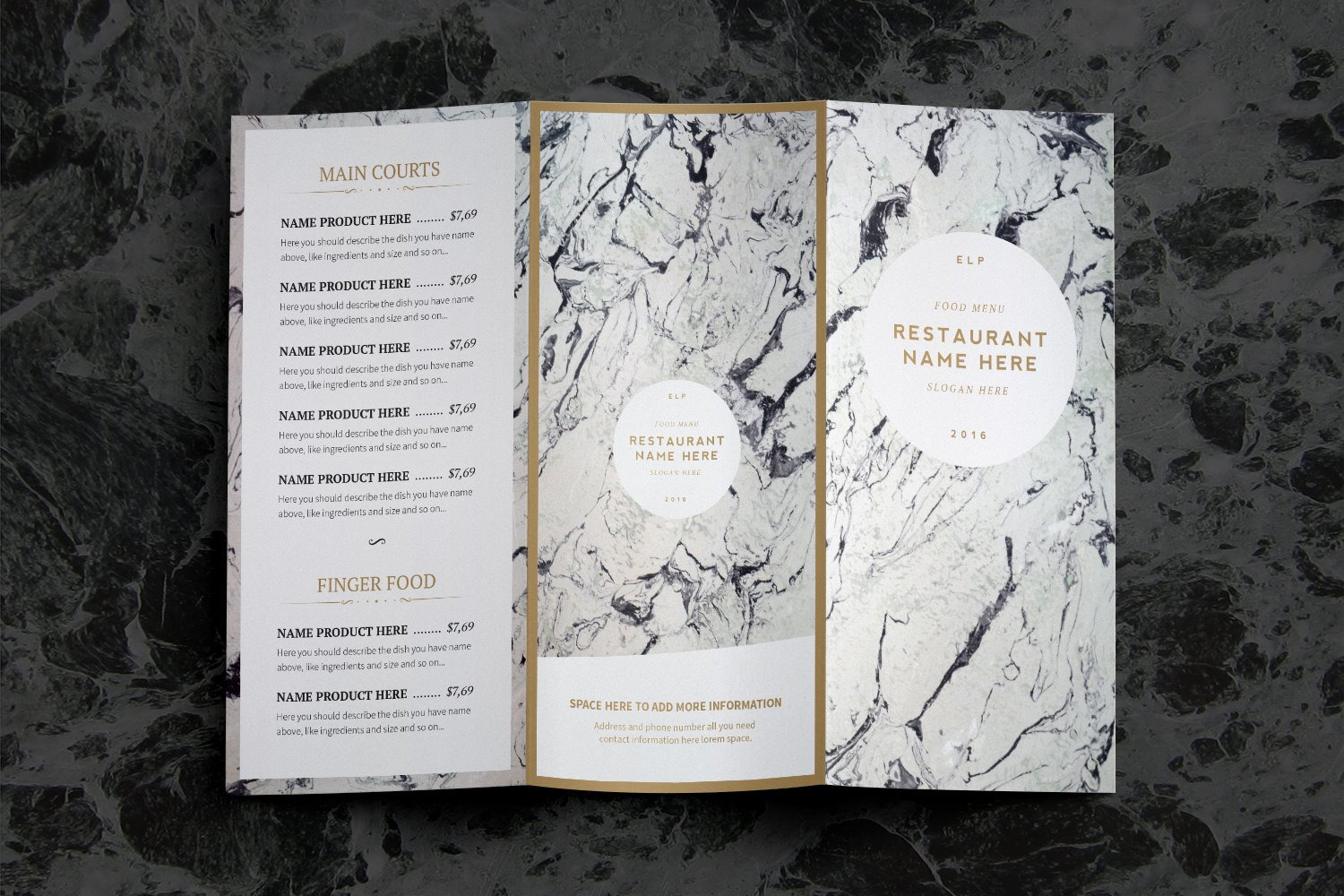 Classy Food Menu 7 Templates