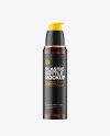 Amber Cosmetic Bottle with Pump Mockup